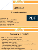 Ufone GSM: Strategies Analysis