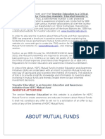 About Mutual Funds