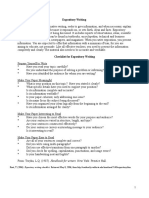 Expository Writing Checklist