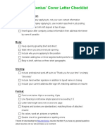 Resume Genius Checklist