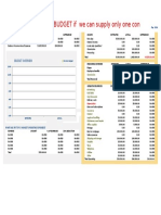 Monthly Business Budget Template