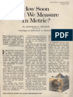 Sistema Métrico vs. Sistema Ingles. Metric System vs. English System by Kenneth Weaver 1977 How Soon Will We Measure in Metric?