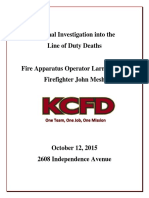 KCFD Internal Investigation Into The Line of Duty Deaths