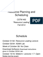 Resource Planning and Scheduling