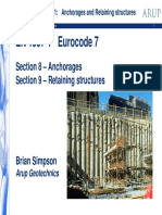 Anchorages and Retaining Structures