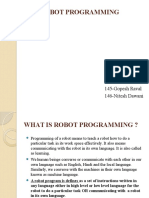 Robot Programming: by 143-Akash Sanghvi 144-Varun Sharma 145-Gopesh Raval 146-Nitesh Dawani