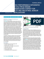 Adf PLL High Performance Integrated 24 GHZ FMCW Radar Transceiver Chipset