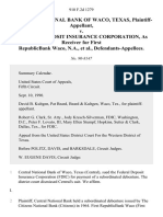 Central National Bank of Waco, Texas v. Federal Deposit Insurance Corporation, As Receiver For First Republicbank Waco, N.A., 910 F.2d 1279, 1st Cir. (1990)