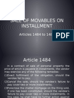 Sale of Movables On Installment