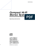 SONY Compact Hi-Fi Stereo System - Operating Instructions