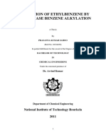 Production of Ethylbenzene by Liquid-Phase Benzene Alkylation (Thesis)