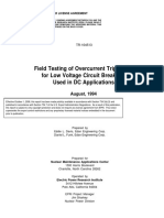 Field Testing of Overcurrent Trip Units For Low Voltage Circuit Breakers Used in DC Applications