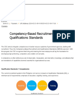 CSC - Competency-Based Recruitment and Qualifications Standards