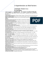 Diabetes With Hypertension As Risk Factors For Adult Dengue Hemorrhagic Fever in A Predominantly Dengue Serotype 2 Epidemic: A Case Control Study