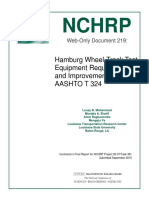 Hamburg Wheel Track Test Requirements NCHRP - w219