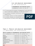 Highschool Physics Measurement and Uncertainties