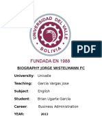 Biography Jorge Wistelmann FC