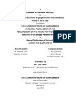 A Study On Investors Buying Behaviour Towards Mutual Fund