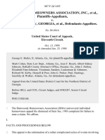 Dunwoody Homeowners Association, Inc. v. Dekalb County, Georgia, 887 F.2d 1455, 11th Cir. (1990)