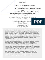 United States v. Angelo Ruggiero, Gene Gotti, John Carneglia, Edward Lino, Mark Reiter, Joseph Lopresti, Anthony Moscatiello, Oscar Ansourian, Anthony Gurino, and Cesar Gurino, 846 F.2d 117, 2d Cir. (1988)