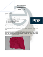 Subject: Fabric Studies Unit 4: Knitted Fabrics Quadrant 1 - E-Text