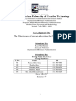 The Effectiveness of Internet Advertising On Consumer Behaviour (RM)