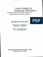 Schlick Space and Time in Contemporary Physics 1920