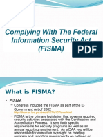 Complying With The Federal Information Security Act (Fisma)