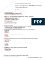 Psychiatric and Mental Health Nursing Answer Key