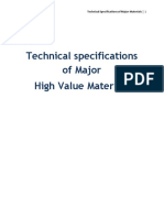 Techn I Al Specification of Major Materials