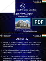 Larsen and Toubro Limited: Electrical Standard Products Electrical and Automation Powai Works