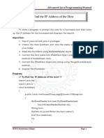 Ex. No: 1 Find The IP Address of The Host: Advanced Java Programming Manual