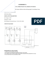 Experiment 1: Simulation of A Three Phase Full Bridge Inverter AIM