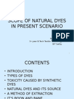 Scope of Natural Dyes in Present Scenario