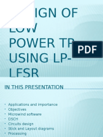 Design of Low Power TPG Using Microwind