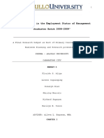 A Tracer Study in The Employment Status of Management Graduates Batch 2008-2009