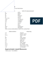 Pharmacy Measurements