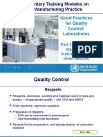 WHO - Good Practices For Quality Control Laboratories. Part 2