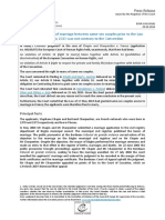 Judgment Chapin and Charpentier v. France - Prohibition of Marriage in France Between Same-Sex Couples Prior To The Law of 17 May 2013