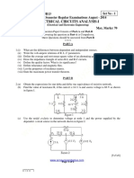 Electrical Circuits Analysis-I Question Paper