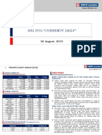 HSL PCG "Currency Daily": 26 August, 2016