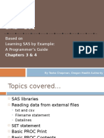 Based On Learning SAS by Example: A Programmer's Guide: Chapters 3 & 4