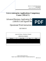 ABAP Code Signoff Sheet