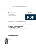 Ccitt: Bonding Configurations and Earthing Inside A Telecommunication Building