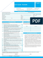 Medical Declaration Form - Less Than 50 - English