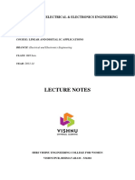 Lecture Notes: Department of Electrical & Electronics Engineering