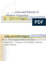 XI Theories and Schools of Modern Linguistics