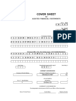 Cover Sheet: Audited Financial Statements