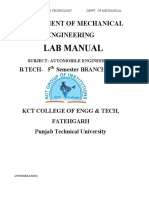 Lab Manual: Department of Mechanical Engineering