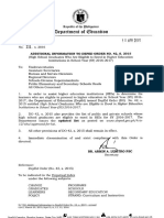 DO - s2016 - 21 Additional Information To DepEd Order No. 42, S. 2015 (High School Graduates Who Are Eligible To Enrol in Higher Education Institutions in SY 2016-2017